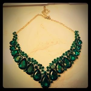 Emerald Rhinestone Necklace